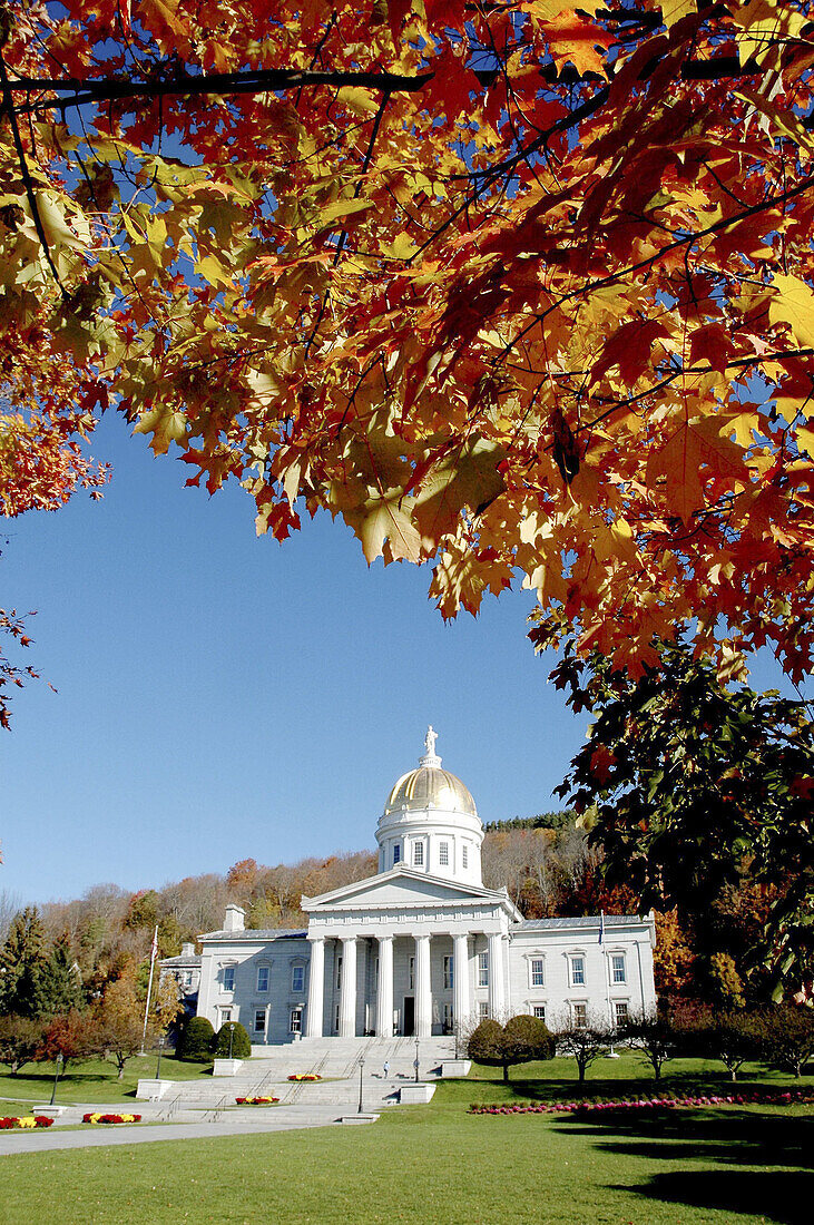 State Capitol building, Montpelier. Vermont, USA