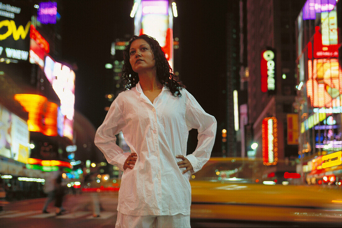 Woman at Times Square. New York City. USA