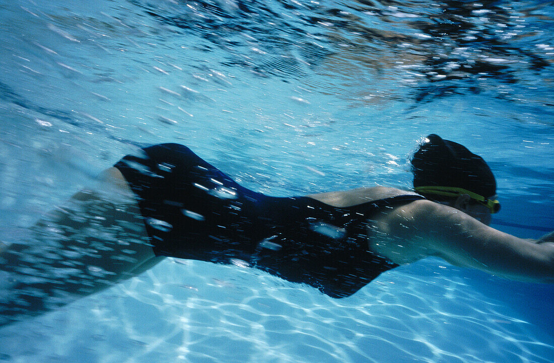 Woman swimmer. California. USA