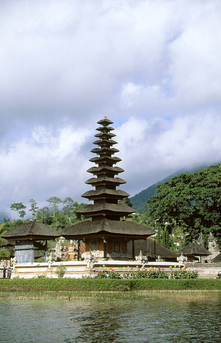 Ulun Danu Temple in Lake Baratan. Bedugul. Bali, Indonesia