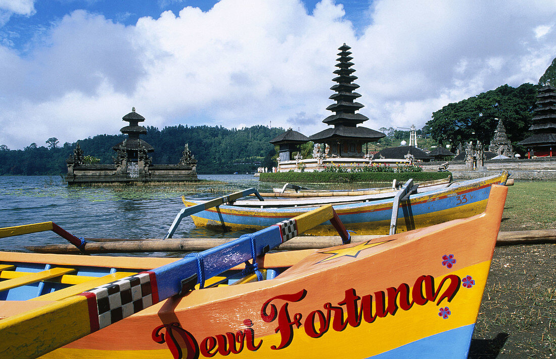 Ulun Danu Temple in Lake Baratan. Bedugul. Bali, Indonesia