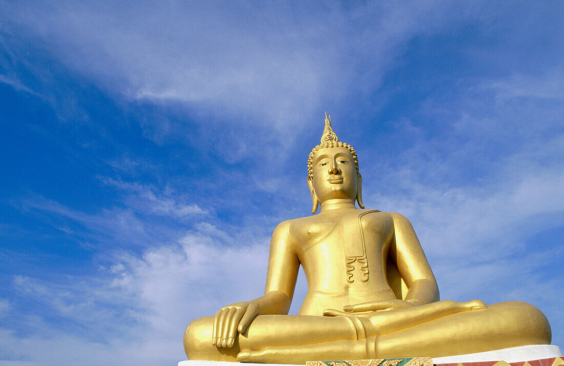 The Big Buddha (12m) in Wat Phra Yai Temple. Koh Samui Island. Thailand