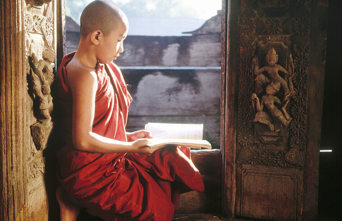 Monk in Golden Palace Monastery. Mandalay. Myanmar (Burma).