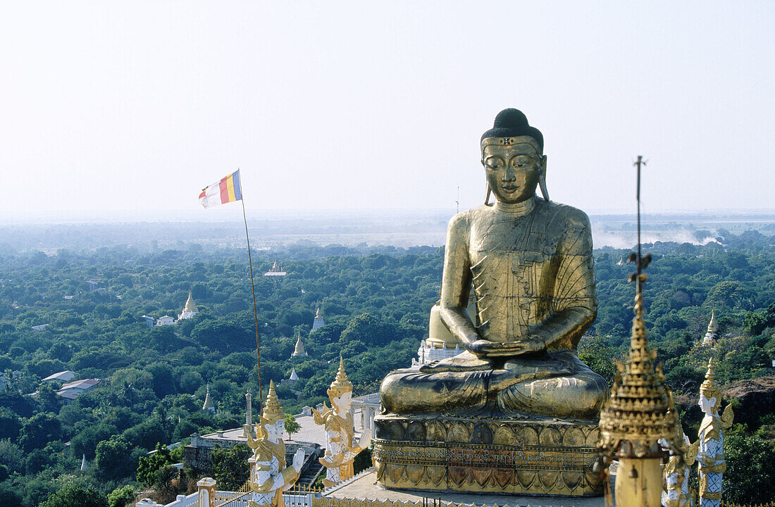 Buddhist pagoda on Sagaing Hills. Sagaing. Mandalay. Myanmar (Burma).