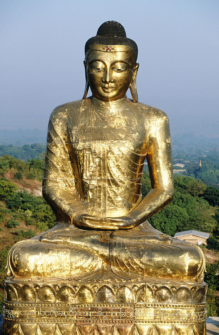 Buddhist pagoda on Sagaing Hills. Sagaing. Mandalay. Myanmar (Burma).