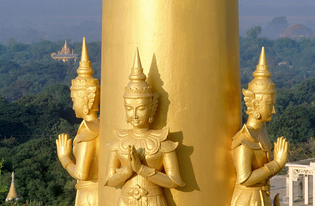 Buddhist pagoda on Sagaing Hills. Sagaing. Mandalay. Myanmar (Burma).