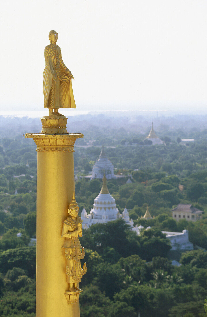 Buddhist pagoda on Sagaing Hills. Sagaing. Mandalay. Myanmar (Burma).