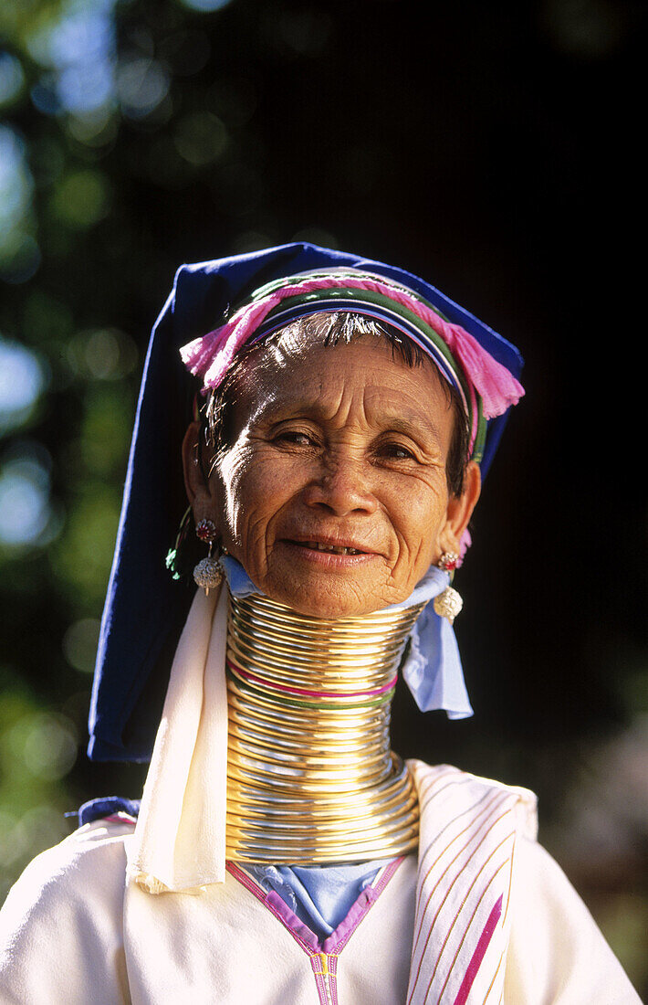 Padaung tribe woman. Inle Lake. Shan State. Myanmar.