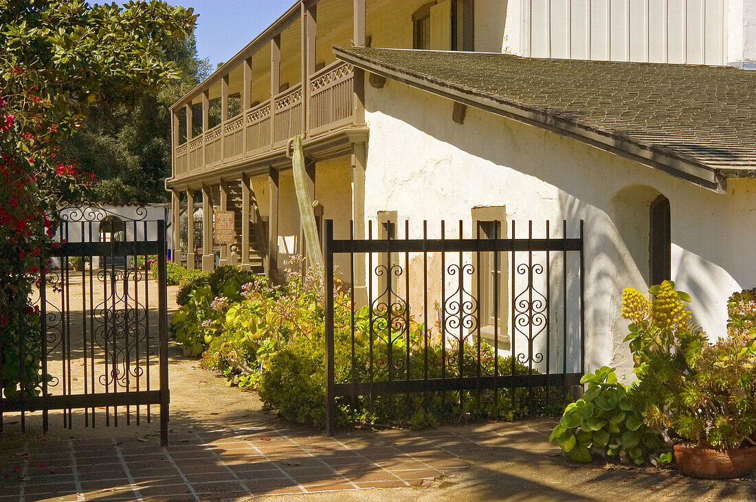The courtyard entrance at Olivas Adobe (California Historical Landmark), Ventura, California