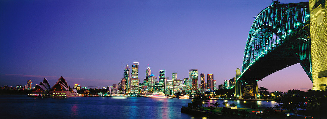Sydney skyline at night, Australia
