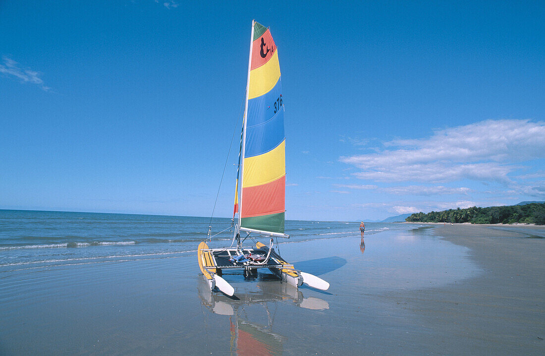 Catamaran on Port Douglas Beach. Queensland, Australia