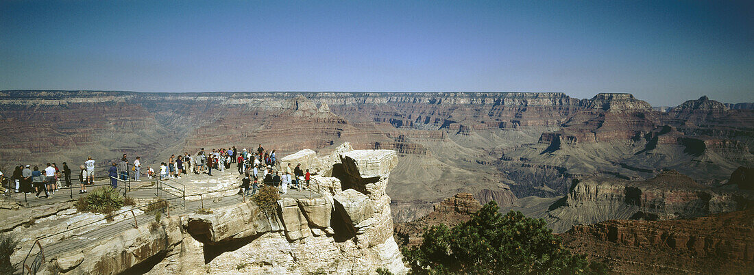 Tourists at Grand Canyon National Park. Arizona, USA