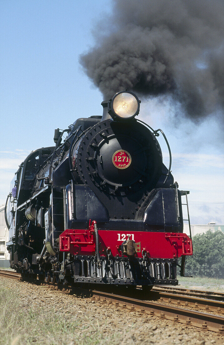 Steam loco 1271 on excursion. New Zealand
