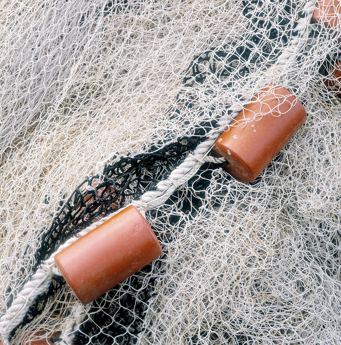 Fishing net and gear. Sweden.