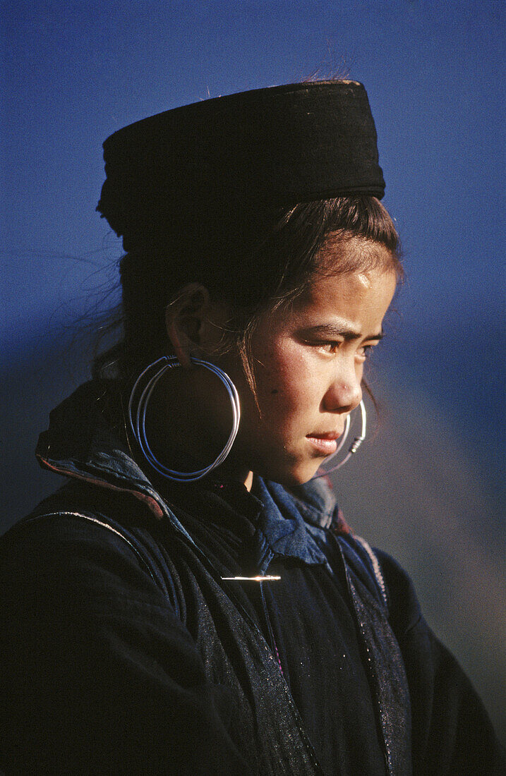 Girl from the Hmong tribe with traditional clothing