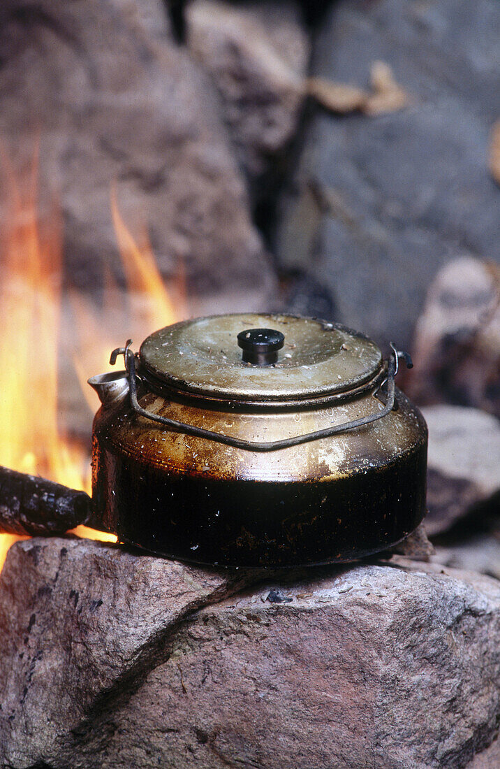 Coffee pot on fire. Sweden