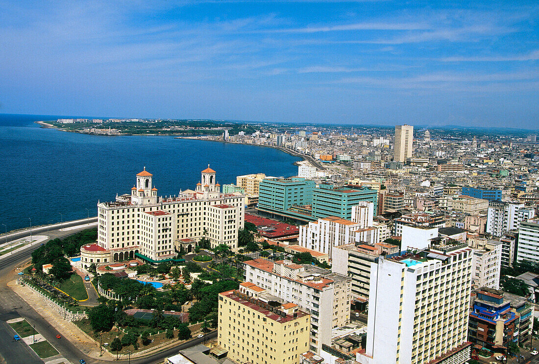 Havana, cuba. Quartier Vedado with Hotel Nacional.
