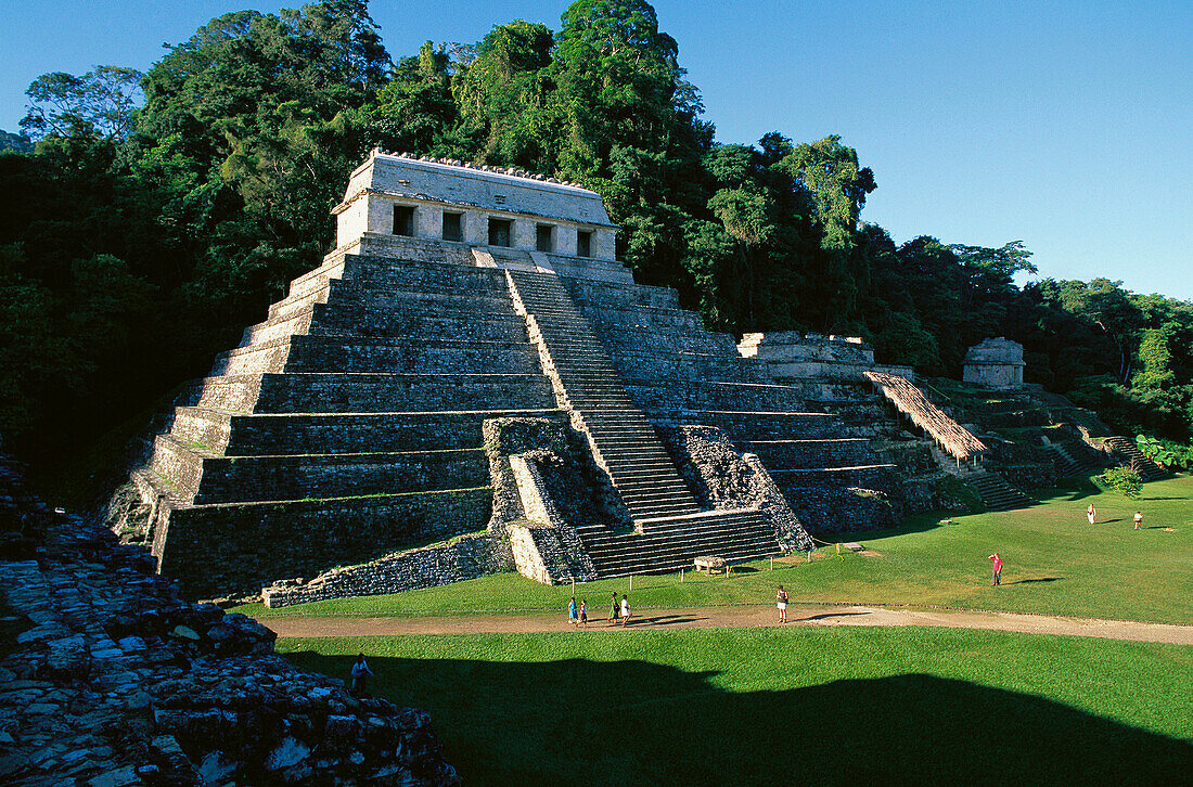 Temple of the Inscriptions, Pakal Tomb. Palenque. Mexico