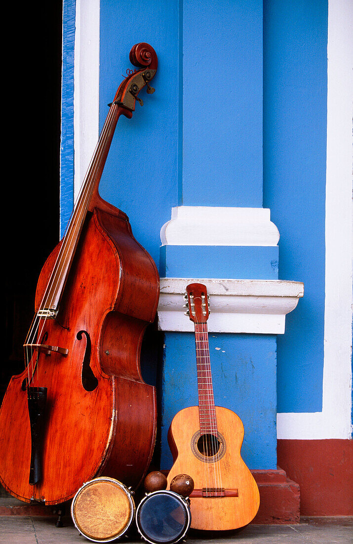 Instruments in a street of Trinidad de Cuba. Cuba