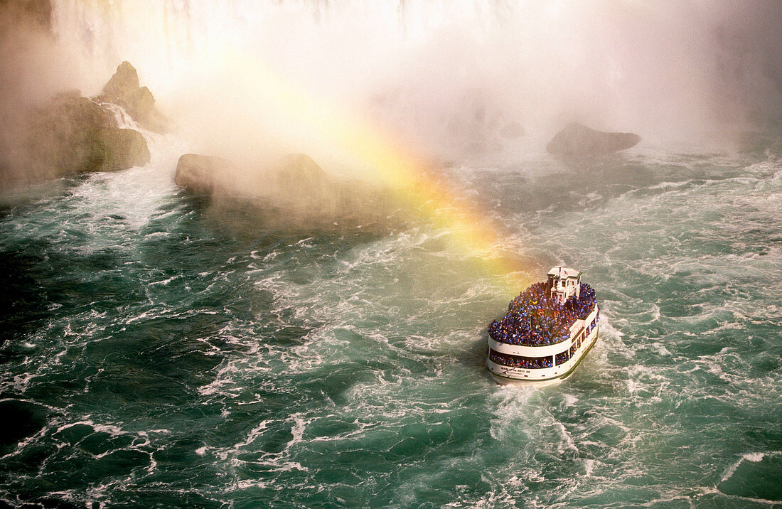 Boat in the Niagara Falls. Ontario. Canada