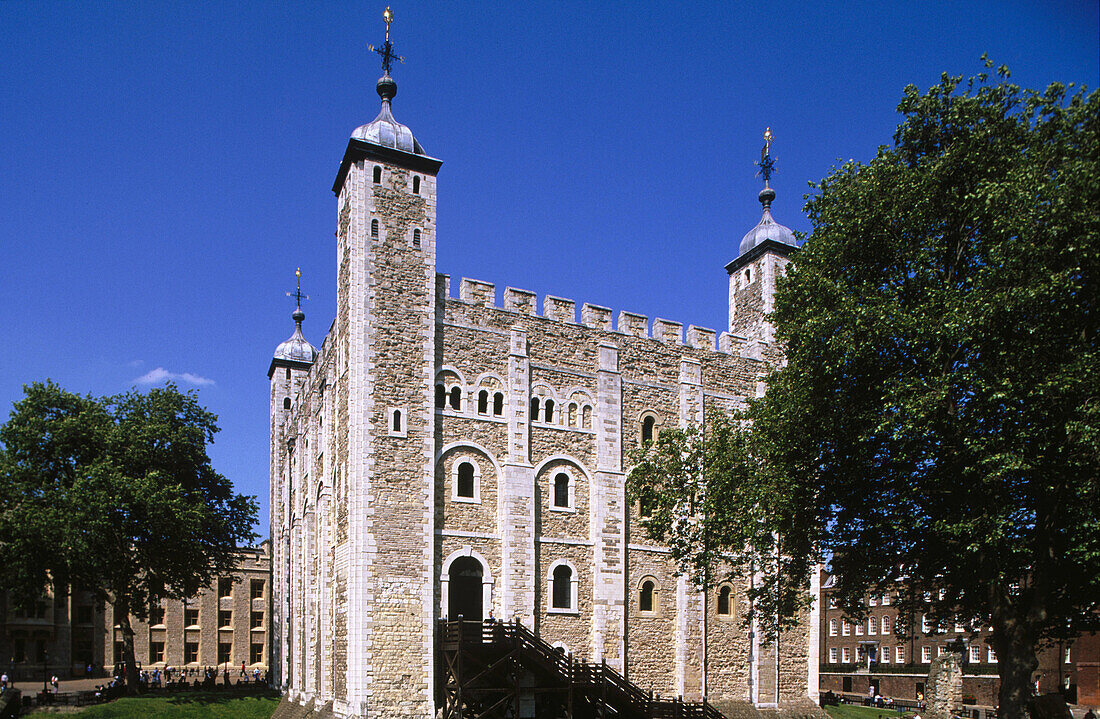 The White Tower, central keep of Tower of London fortress. London. England. UK