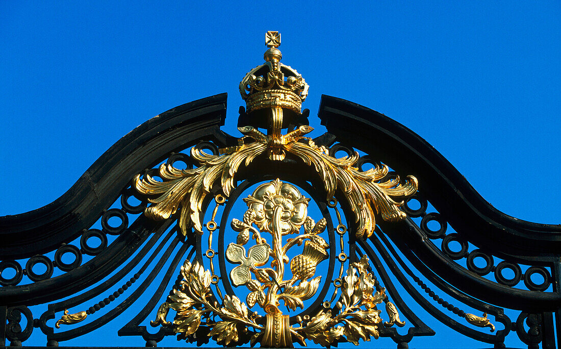 Iron gate detail, St. James s Park. London. England