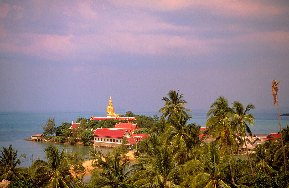 The Big Buddha (12m) in Wat Phra Yai Temple. Koh Samui Island. Thailand