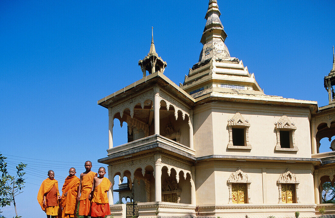 Young monks at Wat Phone Phao. Luang Prabang. Laos