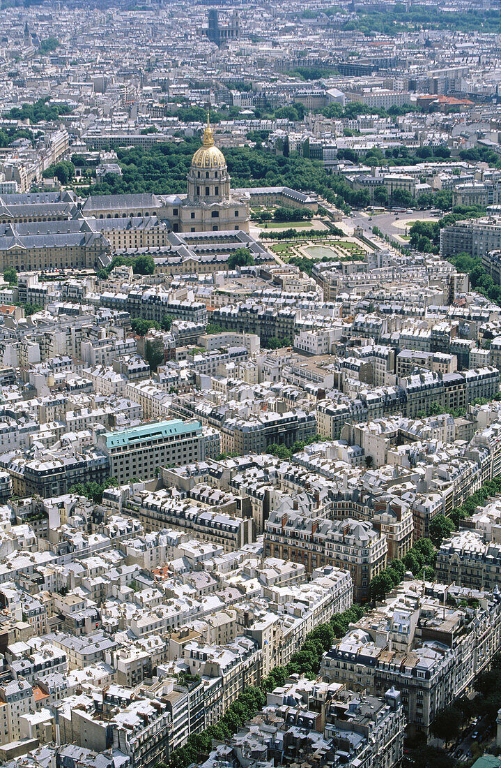 Aerial view of Paris. France