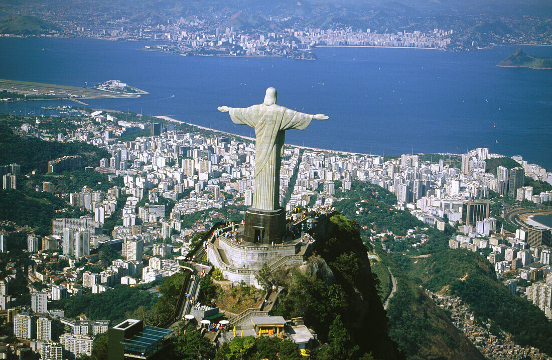 Statue of Cristo Redentor in Mt. Corcovado. Rio de Janeiro. Brazil