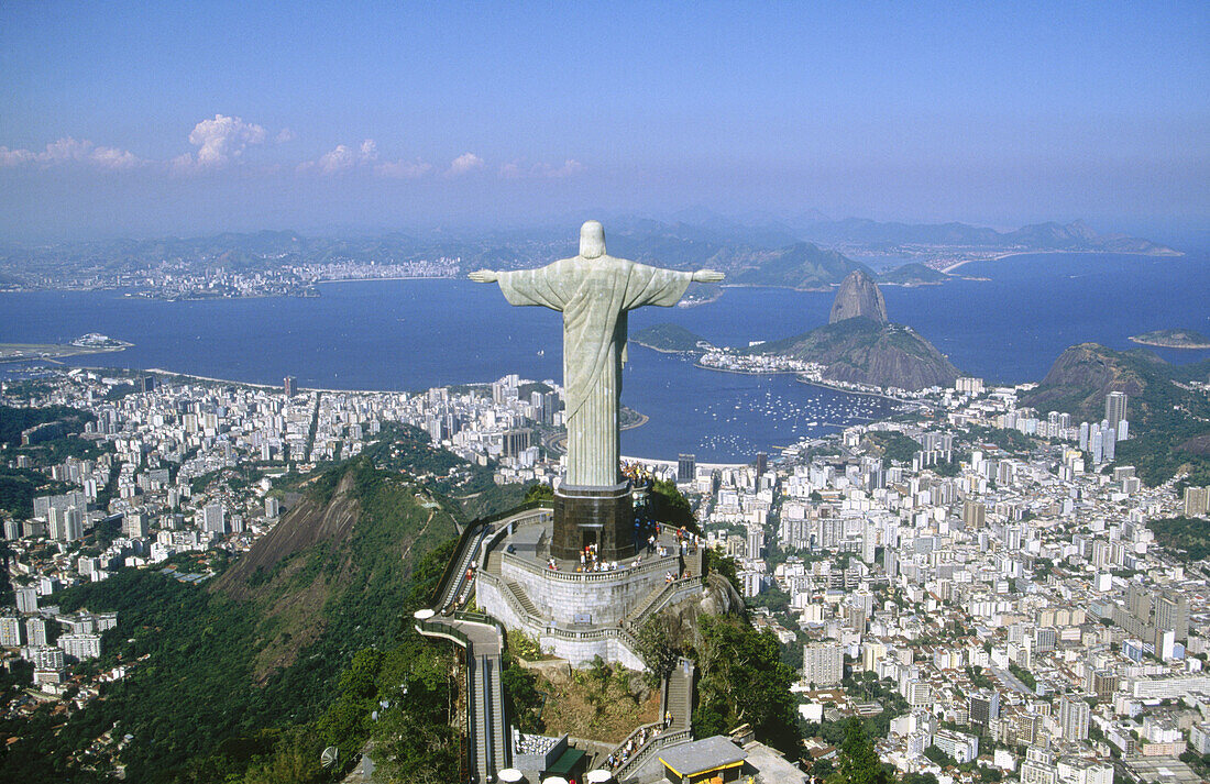 Statue of Cristo Redentor in Mt. Corcovado. Rio de Janeiro. Brazil