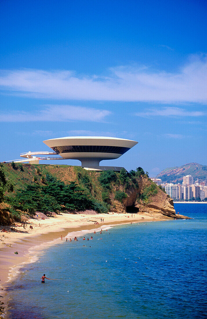 Museum of Contemporany Art (by Oscar Niemeyer). Niteroi. Rio de Janeiro State. Brazil