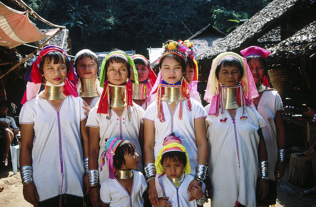 Long neck women. Padaung Hilltribe. Mae Hong Son. Thailand
