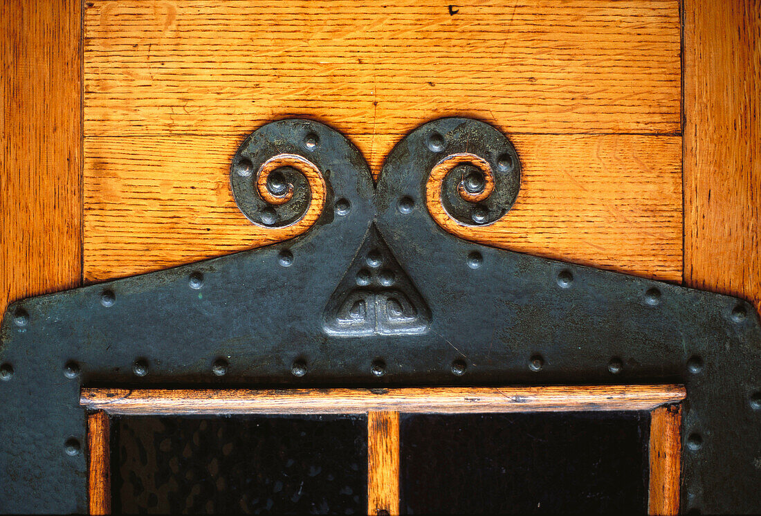 Detail of art nouveau door. Helsinki. Finland