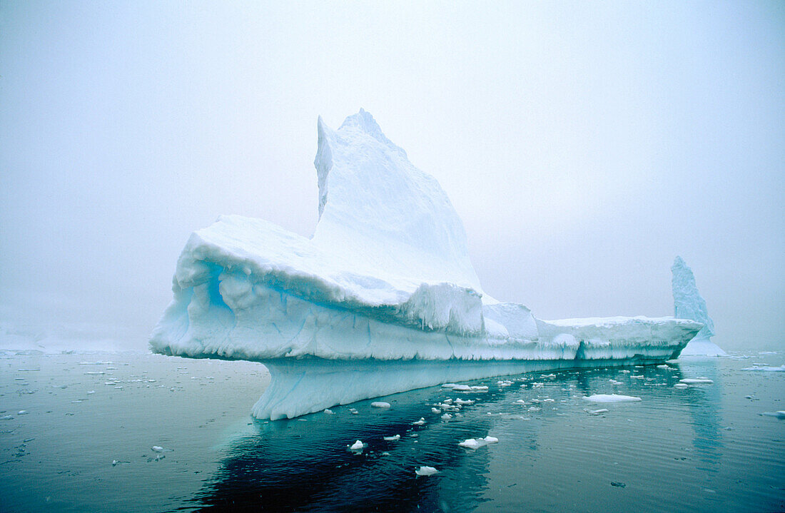 Eroded icebergs in forg. Antarctica