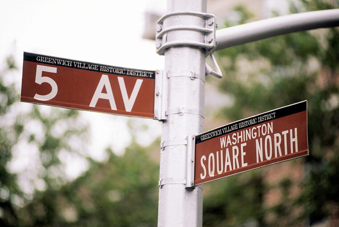 5th Avenue street sign, New York City, USA