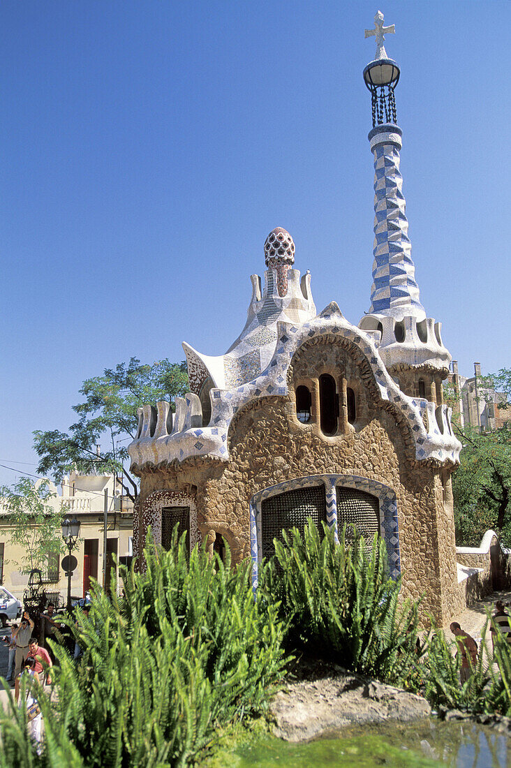 House at Parc Güell by Gaudí. Barcelona. Spain