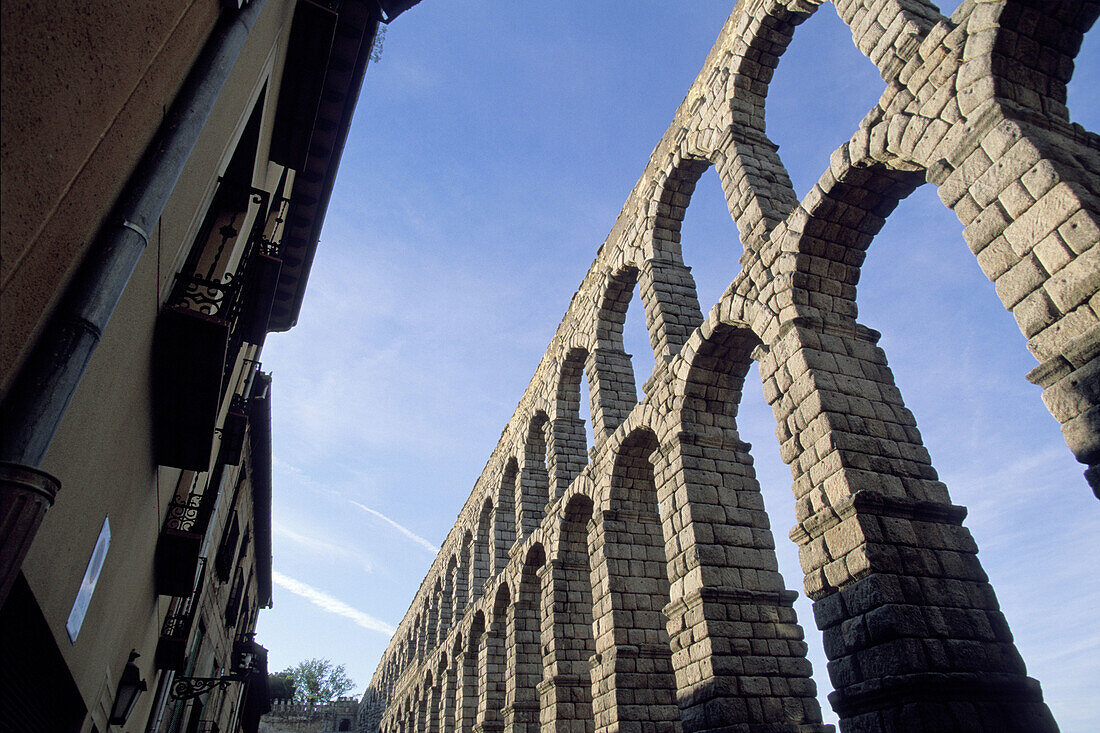 Roman aqueduct. Segovia. Spain