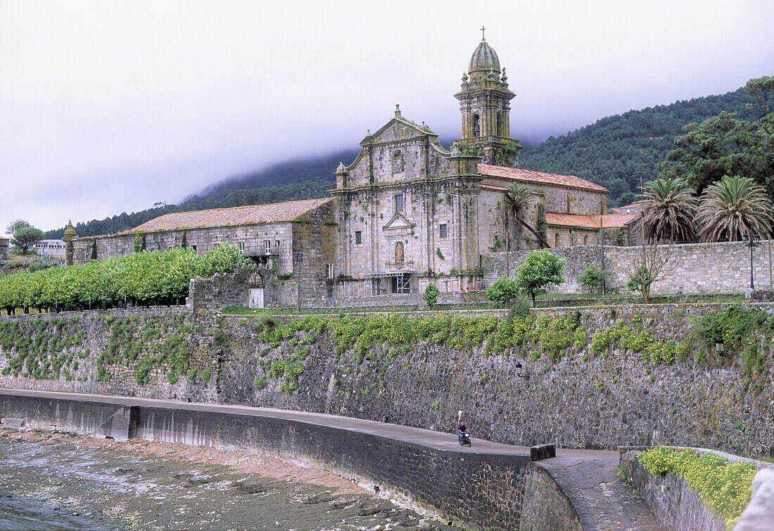 Santa Maria de Oia monastery. Pontevedra province, Spain