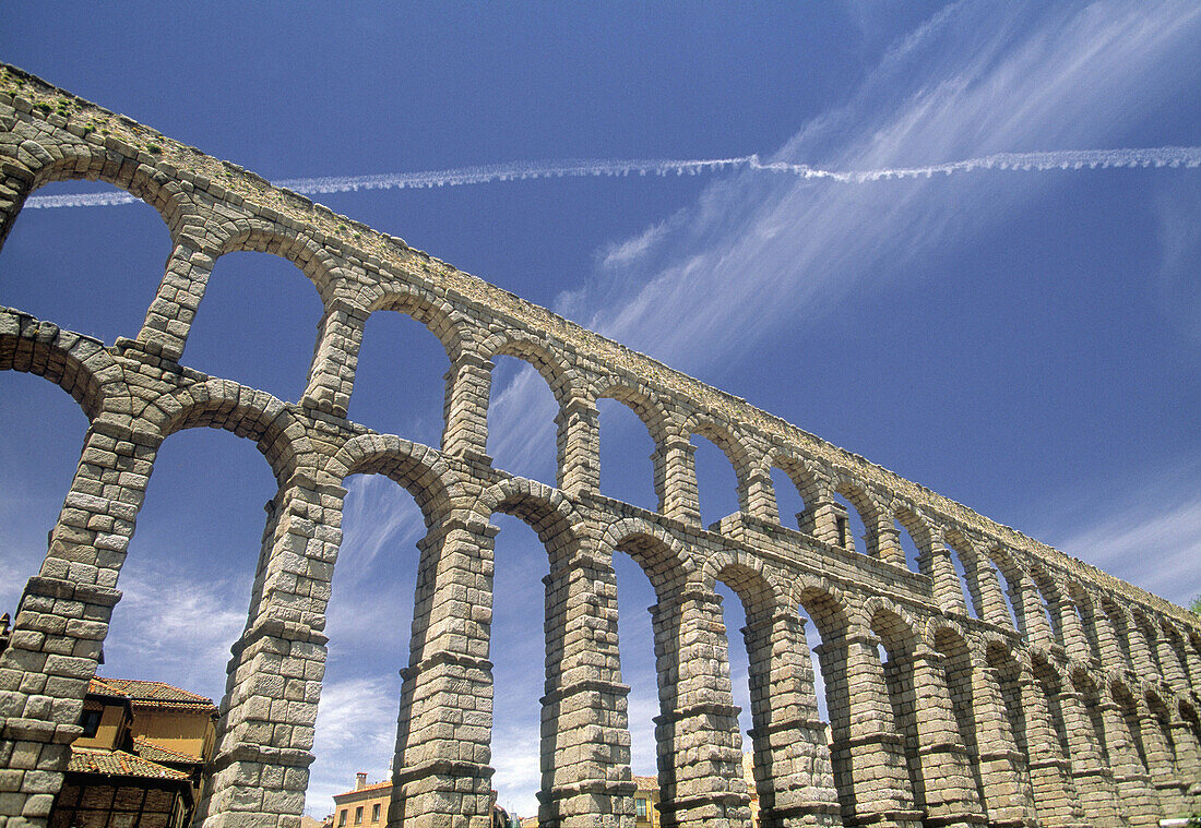 Roman aqueduct. Segovia. Spain