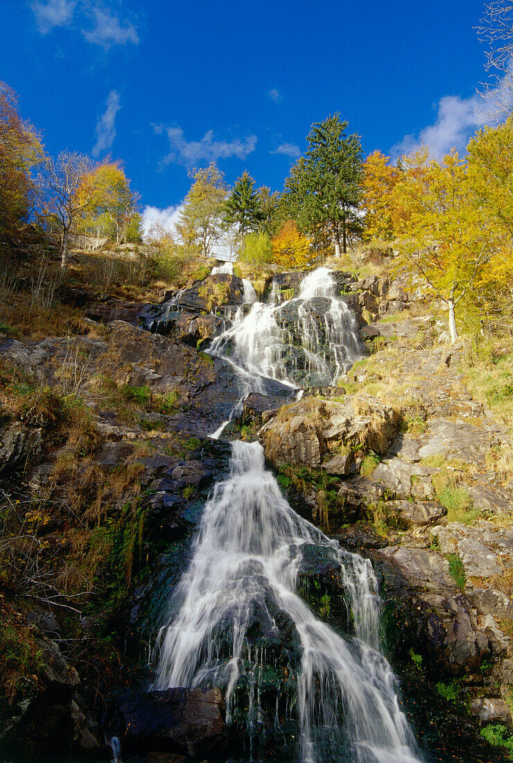 Hangloch-Wasserfall (Todtnauer Wasserfall), Todtnau, Schwarzwald, Baden-Württemberg, Deutschland