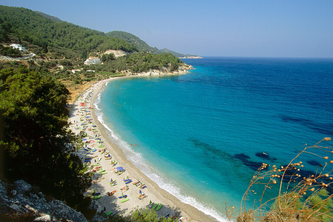 Tsamadou Beach bei Kokkari, Insel Samos, Griechenland