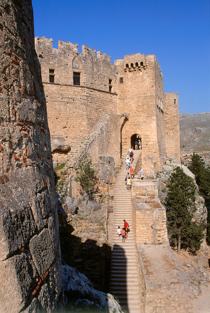 Acropolis of Lindos, Rhodes Island, Dodecanese, Greece