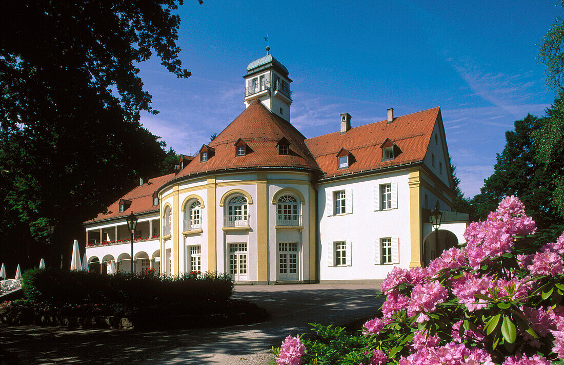 Health resort (1913) by architect Gabriel von Seidl. Bad Tölz, Isarwinkel. Bavaria, Germany