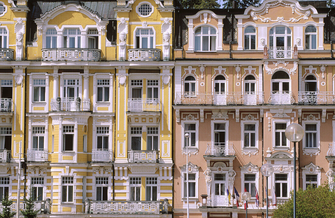 Mirove Namesti (Peace Square). Mariánské Lázne. West Bohemia. Czech Republic