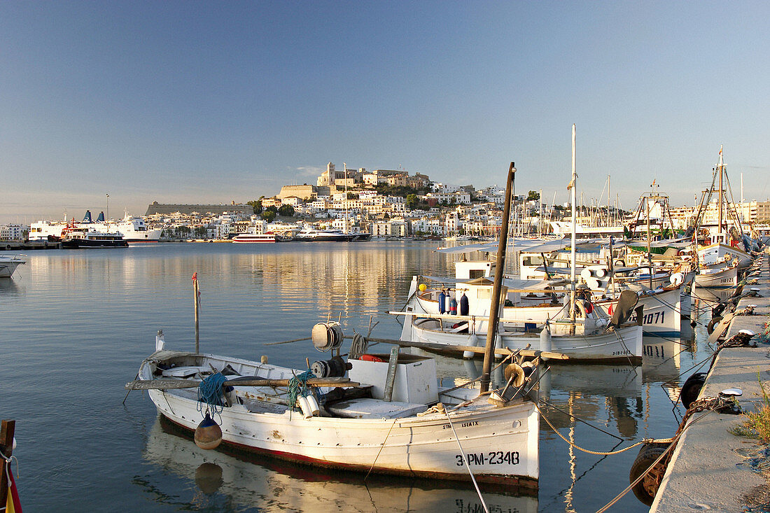 Fishing port in the morning. Balearic Islands. Spain