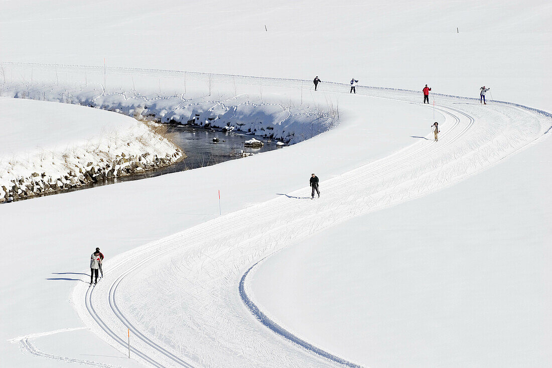 Cross-country ski run in Oberstdorf. Allgäu. Bavarian Alps. Germany