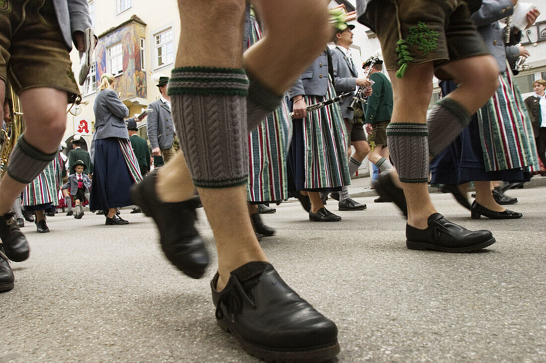 People at Costume and Riflemen s Procession. Wolfratshausen. Upper Bavaria, Germany