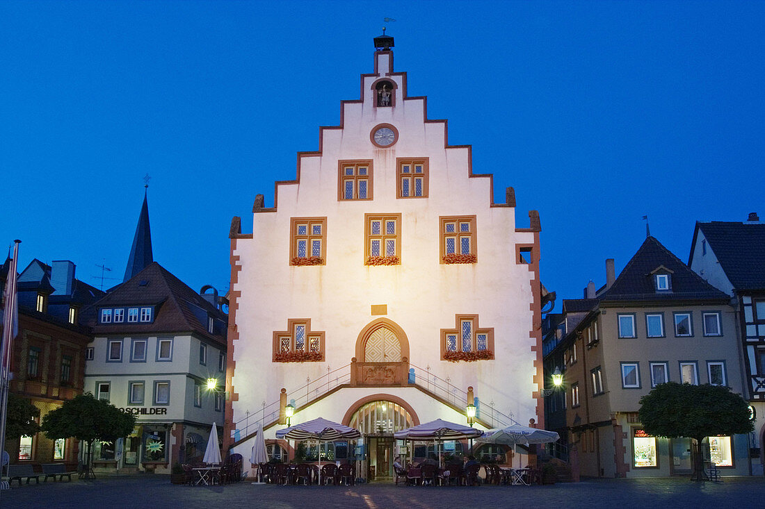 City hall in Karlstadt. Franconia. Bavaria. Germany