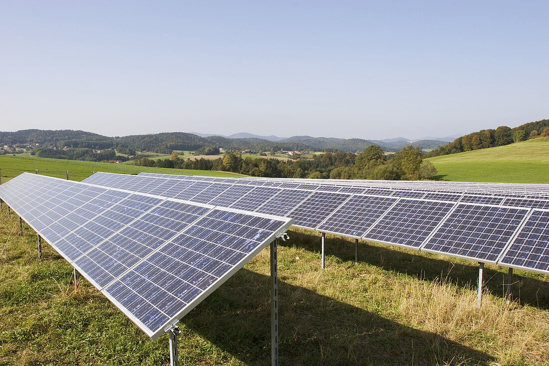 Solar power plant in Perlesreut. Bavaria. Germany